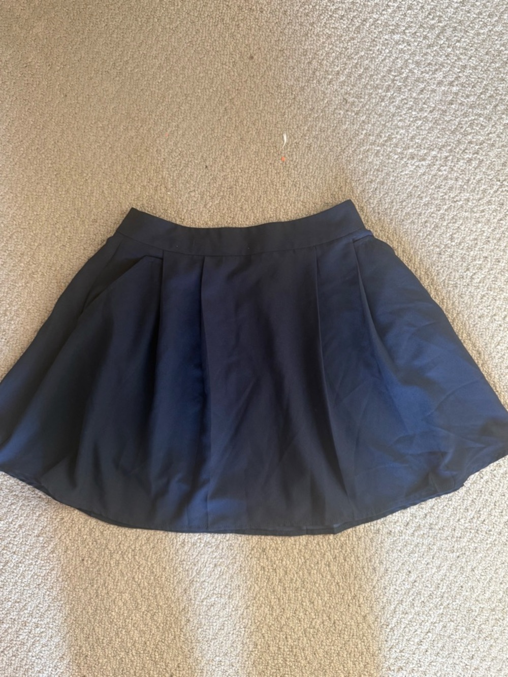 ASOS Navy Pleated Mini Skirt